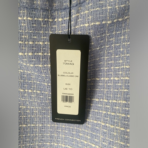 French Connection Effie Boucle Zippered Skirt NWT Size 10 BLUEBELL - Picture 5 of 6